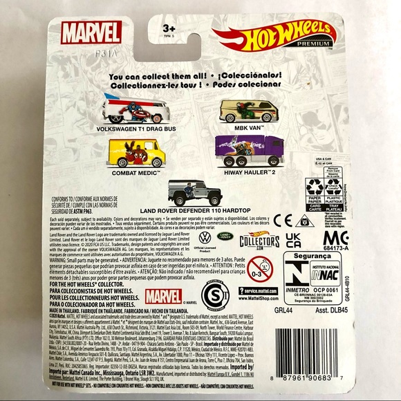 Captain America Volkswagen T1 Drag Bus Hot Wheels Premium - Picture 2 of 3